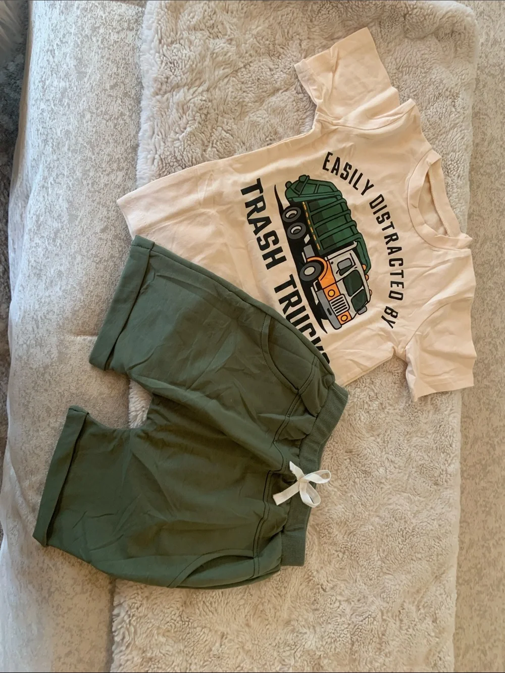 Trash Truck toddler short set